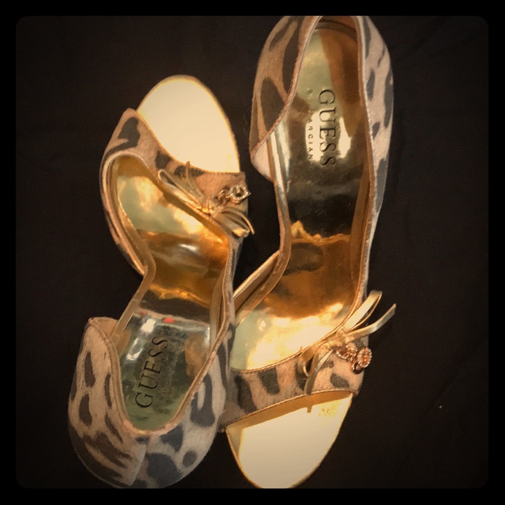 Size 7 m guess heels. Girlsss these are sooo nice